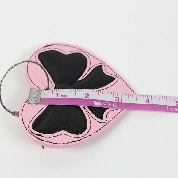 Black & Pink Heart & Ribbon Luggage Tags - Set of Two - NEW - Picture 4 of 4